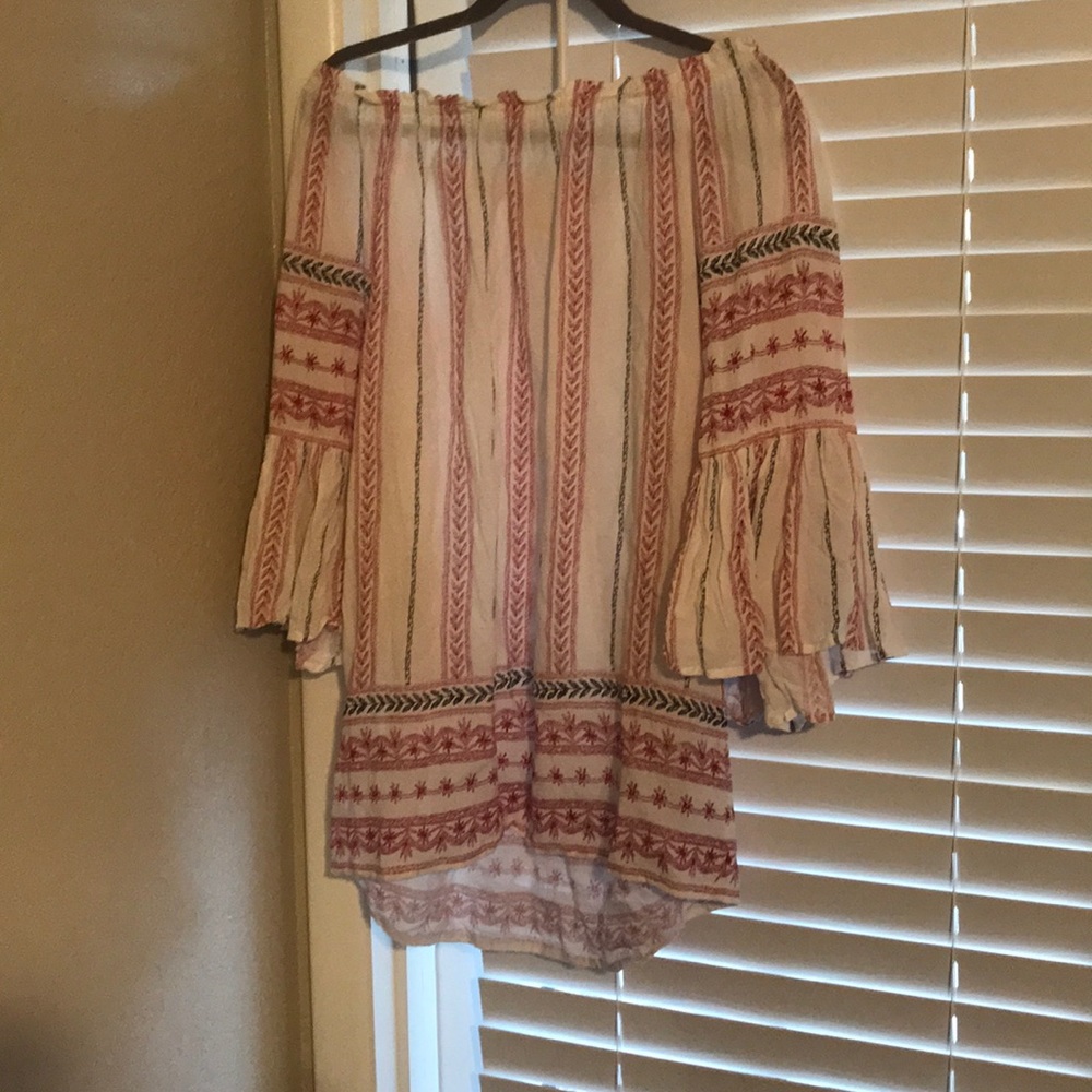 Off the shoulder tunic.